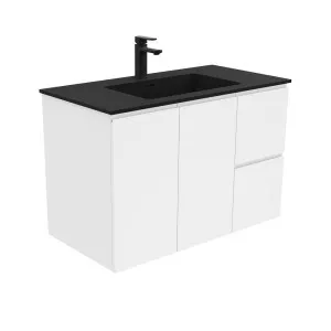 Montana Fingerpull Gloss White 900 Wall-Hung Vanity by Fienza, a Vanities for sale on Style Sourcebook