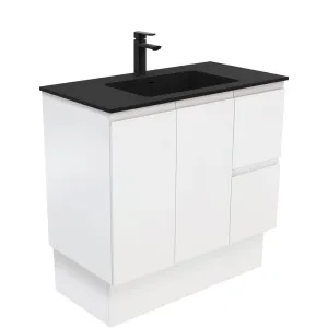 Montana Fingerpull Satin White 900 Vanity On Kickboard by Fienza, a Vanities for sale on Style Sourcebook