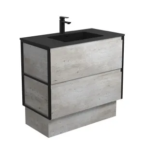 Montana Amato 900 Industrial Vanity On Kick, Matte Black Frames by Fienza, a Vanities for sale on Style Sourcebook