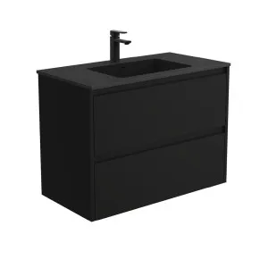 Montana Amato 900 Satin Black Wall-Hung Vanity by Fienza, a Vanities for sale on Style Sourcebook