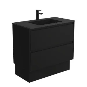 Montana Amato 900 Satin Black Vanity On Kick by Fienza, a Vanities for sale on Style Sourcebook