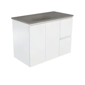 Satori Fingerpull 900 Satin White Wall-Hung Vanity by Fienza, a Vanities for sale on Style Sourcebook