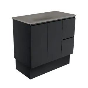 Satori Fingerpull 900 Satin Black Vanity On Kick by Fienza, a Vanities for sale on Style Sourcebook