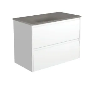 Satori Amato 900 Satin White Wall-Hung Vanity, Satin White Panels by Fienza, a Vanities for sale on Style Sourcebook