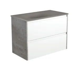 Satori Amato 900 Satin White Wall-Hung Vanity, Industrial Panels by Fienza, a Vanities for sale on Style Sourcebook