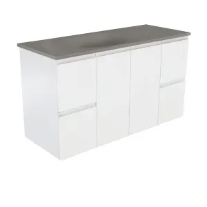 Satori Fingerpull 1200 Satin White Wall-Hung Vanity by Fienza, a Vanities for sale on Style Sourcebook