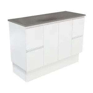 Satori Fingerpull 1200 Satin White Vanity On Kick by Fienza, a Vanities for sale on Style Sourcebook