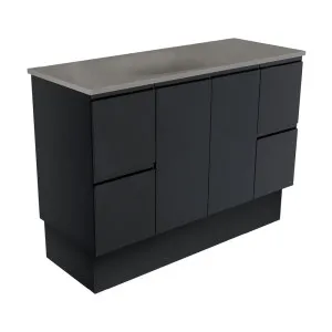 Satori Fingerpull 1200 Satin Black Vanity On Kick by Fienza, a Vanities for sale on Style Sourcebook