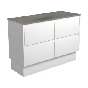 Satori Amato 1200 Satin White Vanity On Kick, Satin White Panels by Fienza, a Vanities for sale on Style Sourcebook