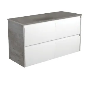 Satori Amato 1200 Satin White Wall-Hung Vanity, Industrial Panels by Fienza, a Vanities for sale on Style Sourcebook