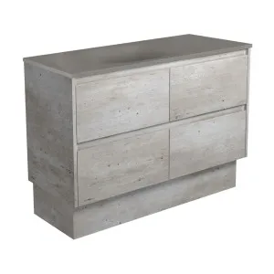 Satori Amato 1200 Industrial Vanity On Kick, Industrial Panels by Fienza, a Vanities for sale on Style Sourcebook