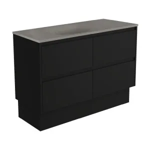 Satori Amato 1200 Satin Black Vanity On Kick, Satin Black Panels by Fienza, a Vanities for sale on Style Sourcebook