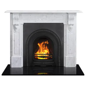 Melbourne Marble Mantel w Square Return, White by Schots Home Emporium, a Fireplaces for sale on Style Sourcebook