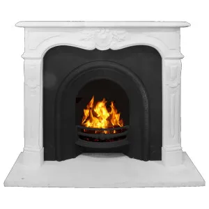 Louis XV Chateau Mantel, White by Schots Home Emporium, a Fireplaces for sale on Style Sourcebook