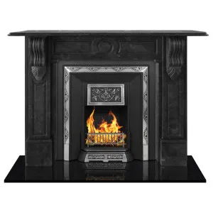 Melbourne Limestone Mantel, Belgium Black by Schots Home Emporium, a Fireplaces for sale on Style Sourcebook