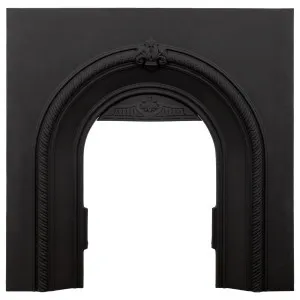 Surrey Cast Iron (w/ Hood) Fascia, Premium Black by Schots Home Emporium, a Fireplaces & Accessories for sale on Style Sourcebook