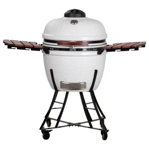 Kamado Devil 24 Inch Ceramic BBQ, White by Schots Home Emporium, a BBQs for sale on Style Sourcebook