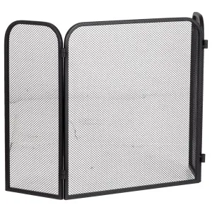 Riley 3-Fold Small 105x60cm Firescreen, Black by Schots Home Emporium, a Fireplace Screens for sale on Style Sourcebook