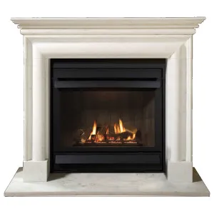 Chloe Marble Mantel, White by Schots Home Emporium, a Fireplaces for sale on Style Sourcebook