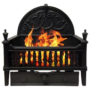 Gothic Cast Iron Grate, Black by Schots Home Emporium, a Fireplaces & Accessories for sale on Style Sourcebook