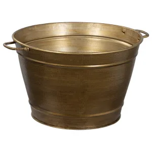 Elden Log Bucket, Antique Brass by Schots Home Emporium, a Fireplaces & Accessories for sale on Style Sourcebook