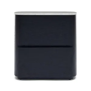 Alza Bedside Black Carrara Marble by Horgans, a Bedside Tables for sale on Style Sourcebook