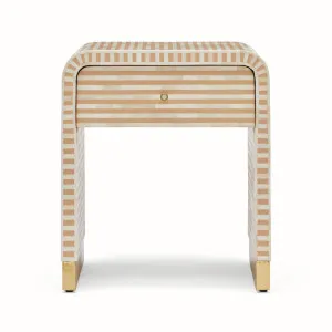 Amo Bone Inlay Bedside Almond by Horgans, a Bedside Tables for sale on Style Sourcebook