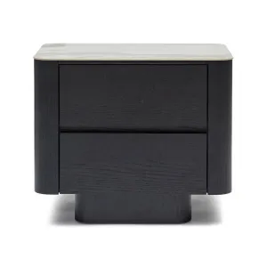 Clio Bedside Black White Marble Ceramic by Horgans, a Bedside Tables for sale on Style Sourcebook