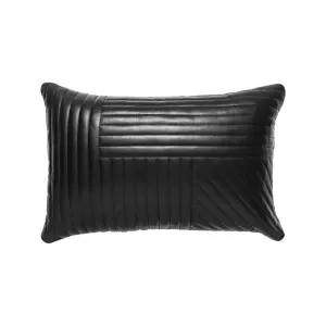 Cuero Leather Cushion Black 60x40 by Horgans, a Cushions, Decorative Pillows for sale on Style Sourcebook