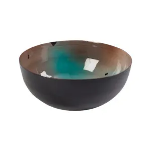 Emaye Bowl Turquoise Medium by Horgans, a Decorative Plates & Bowls for sale on Style Sourcebook