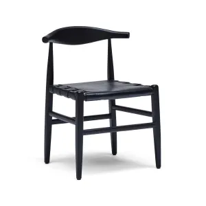 Laurent Leather Chair Black by Horgans, a Dining Chairs for sale on Style Sourcebook