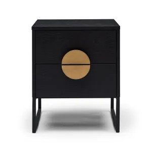 Luna II Bedside Black Gold by Horgans, a Bedside Tables for sale on Style Sourcebook