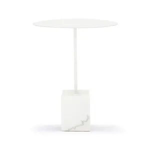 Suri Side Table Marble White by Horgans, a Side Table for sale on Style Sourcebook