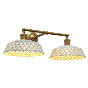 Amalfi Ceramic Double Swivel Arm by Fat Shack Vintage, a Wall Lighting for sale on Style Sourcebook