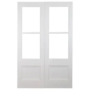 Pair of 72cm Internal Glazed French Doors, White Primed &amp; Clear Glass by Schots Home Emporium, a Internal Doors for sale on Style Sourcebook