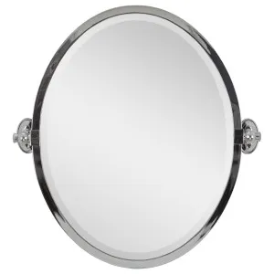 Leda Oval 48x60cm Tilt Mirror, Chrome by null, a Bathroom Storage Cabinets for sale on Style Sourcebook