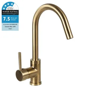 Portolo Kitchen Tap Mixer, Satin Brass PVD by Schots Home Emporium, a Bathroom Taps & Mixers for sale on Style Sourcebook