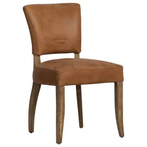 Bassa Tan Leather &amp; Bleached Oak Dining Chair by Schots Home Emporium, a Dining Chairs for sale on Style Sourcebook