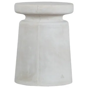 Largo 37x50cm Concrete Stool, Milky White by Schots Home Emporium, a Bar Stools for sale on Style Sourcebook