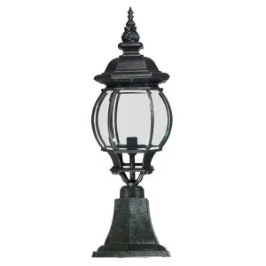 Flinders Exterior Pillar Mount Medium, Antique Bla by Lighting Inspirations, a Outdoor Lighting for sale on Style Sourcebook