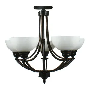 Houston 5Lt/5 Arm Close to Ceiling Light, Bronze by Lighting Inspirations, a Lighting for sale on Style Sourcebook