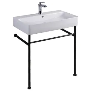 Alford 60cm Vanity Console, White &amp; Matte Black by Schots Home Emporium, a Basins for sale on Style Sourcebook