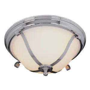 Dallas 3Lt Oyster Light, Chrome by Lighting Inspirations, a Lighting for sale on Style Sourcebook