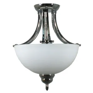 Houston 2Lt Semi Flush Mount Light, Chrome by Lighting Inspirations, a Lighting for sale on Style Sourcebook