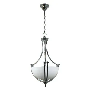 Houston 2Lt Single Pendant Light, Chrome by Lighting Inspirations, a Lighting for sale on Style Sourcebook