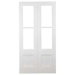 Pair of 62cm Tall Internal Glaze French Door, White Primed &amp; Clear Glass by Schots Home Emporium, a Internal Doors for sale on Style Sourcebook