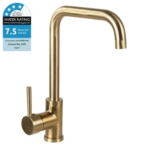 Malibu Kitchen Tap Mixer, Satin Brass PVD by Schots Home Emporium, a Bathroom Taps & Mixers for sale on Style Sourcebook