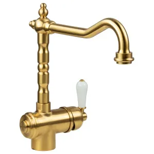 Gatwick Kitchen Tap Mixer, Brush Brass by Schots Home Emporium, a Bathroom Taps & Mixers for sale on Style Sourcebook