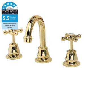 Gooseneck Spout &amp; Basin Set, Gold PVD by Schots Home Emporium, a Bathroom Taps & Mixers for sale on Style Sourcebook