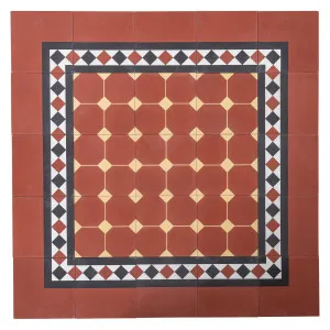 Sorell 20x20x1.6cm Encaustic Border Tile, Multi Coloured by Schots Home Emporium, a Encaustic Tiles for sale on Style Sourcebook